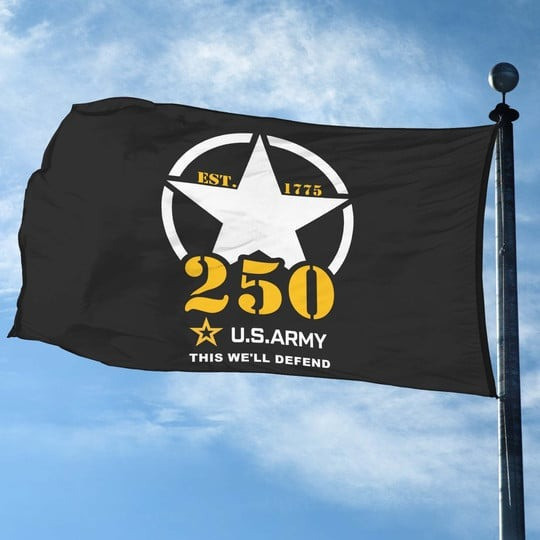 US Army Veteran Flag This We'll Defend 250th Anniversary Semiquincentennial Gift Ideas US Army Veteran Flag This We'll Defend 250th Anniversary Semiquincentennial Gift Ideas - Image 1