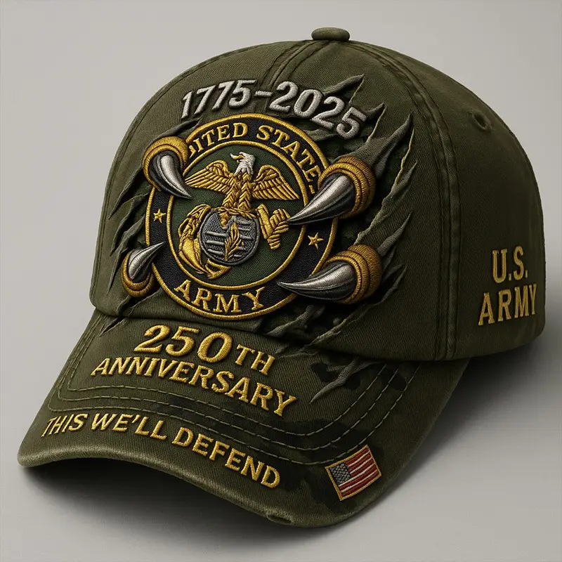 US Army Veteran Hat 1775 2025 Anniversary This We'll Defend Veteran Cap Present Ideas US Army Veteran Hat 1775 2025 Anniversary This We'll Defend Veteran Cap Present Ideas - Image 1