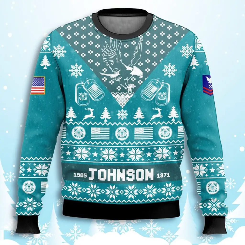 US Coast Guard I�m Veteran Not A Sucker Or A Loser Ugly Sweater Gifts For Coast Guard Veterans - WearandDecor