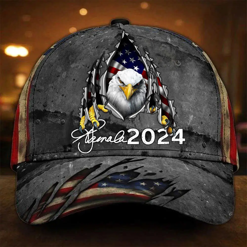 US Eagle Kamala 2024 Hat I Stand With Harris Old Vintage Hat Gifts For Husband