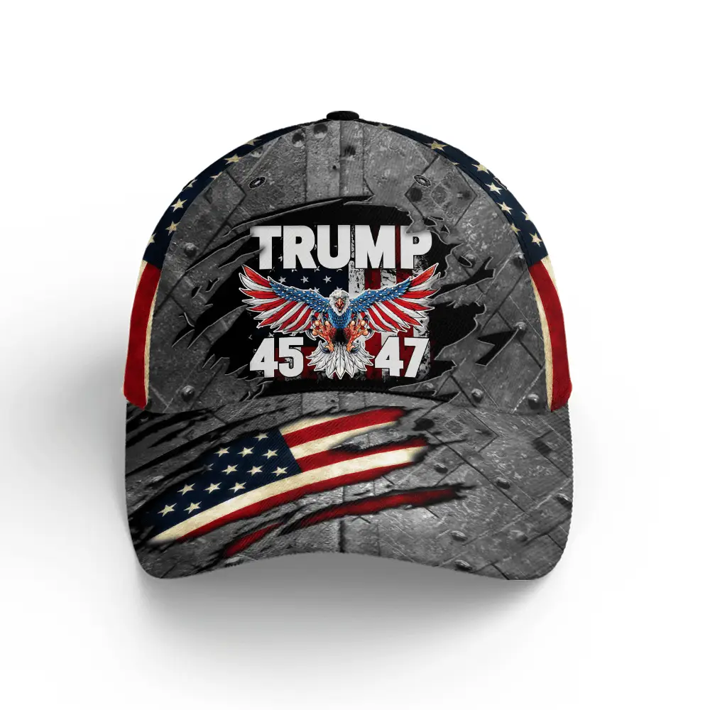 US Eagle Trump 45 47 Hat Trump For President Old Vintage Hat MAGA Merch