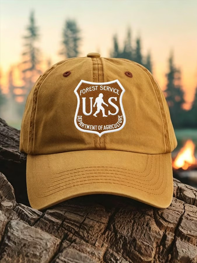 US Forest Service Sasquatch Dept Hat National Park Protect Apparel Gifts For Father's Day