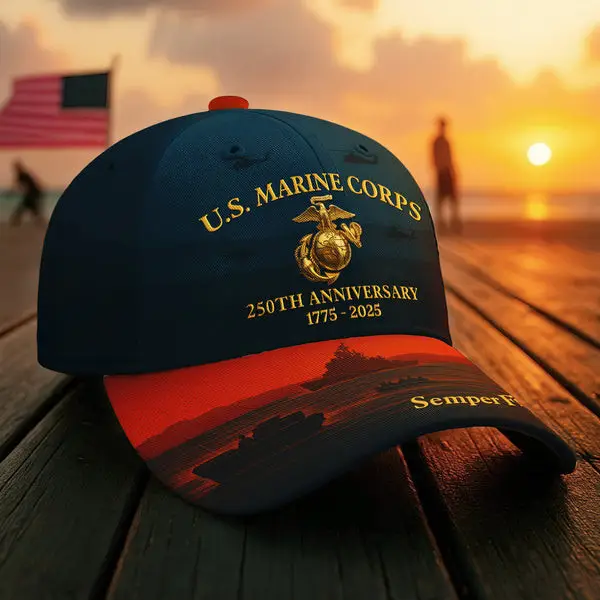 US Marine Corps 250th Anniversary 1775 2025 Hat Proud USMC Patriotic Cap Gifts For Marines