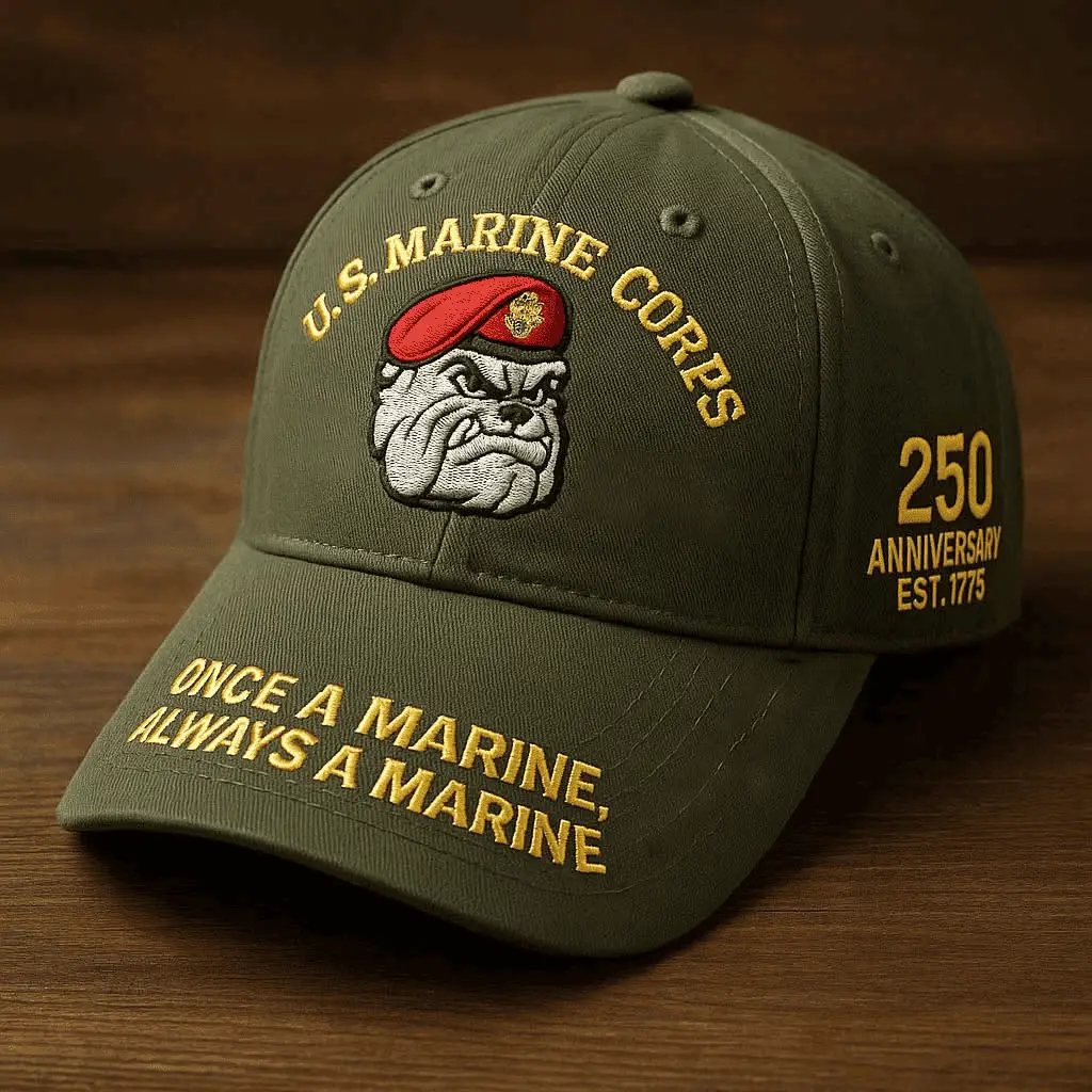 US Marine Corps 250th Anniversary Hat Once A Marine Always A Marine Hat Gifts For Dad