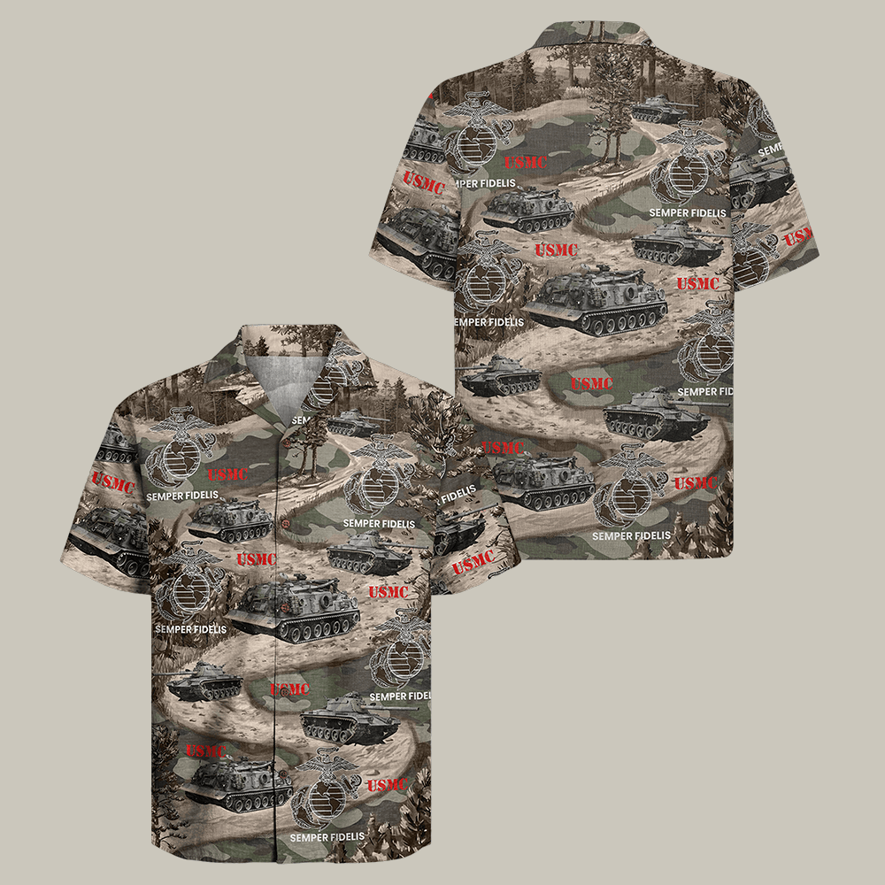 US Marine Corps 250th Years Of Service Hawaiian Shirt Marine Corps Birthday Gift