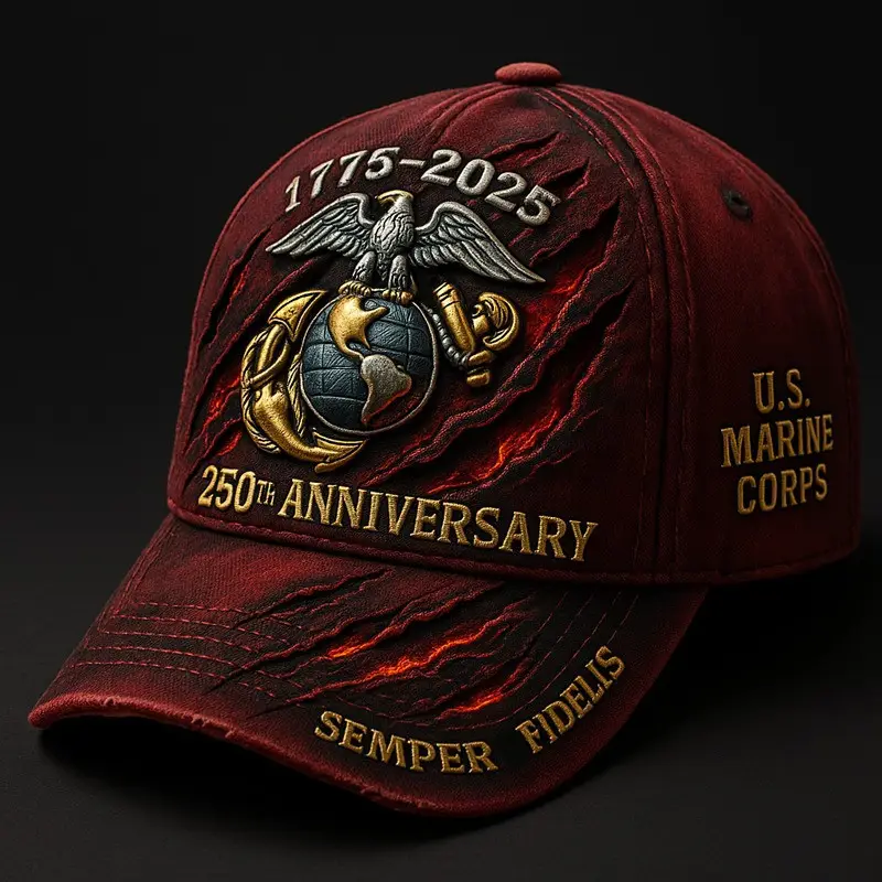 US Marine Corps Veteran 250 Anniversary Hat Semper Fidelis 1775 2025 Gifts For Him