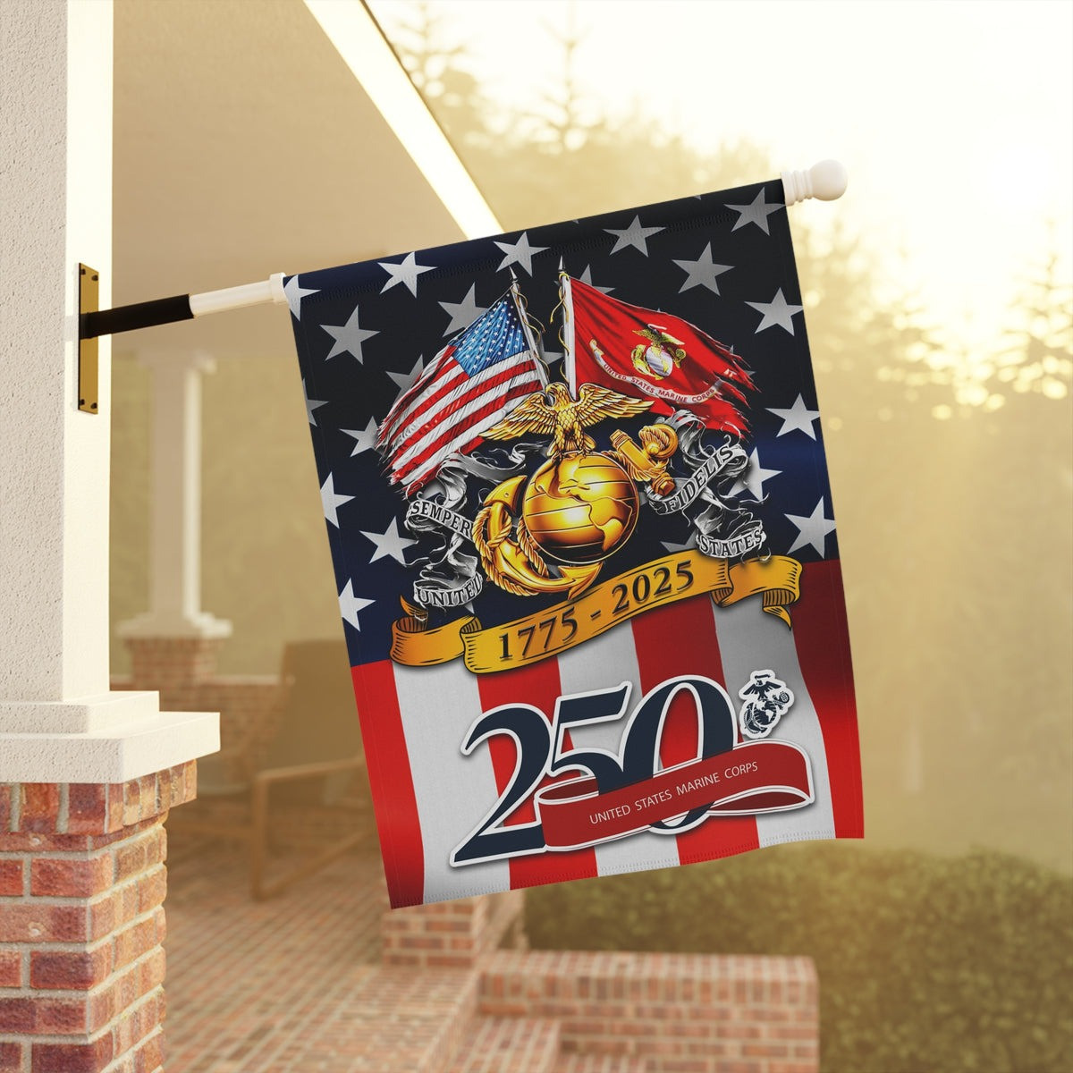 US Marine Corps Veteran Flag 1775 2025 250 Years Of Service Outdoor Decor Gifts For Patriots
