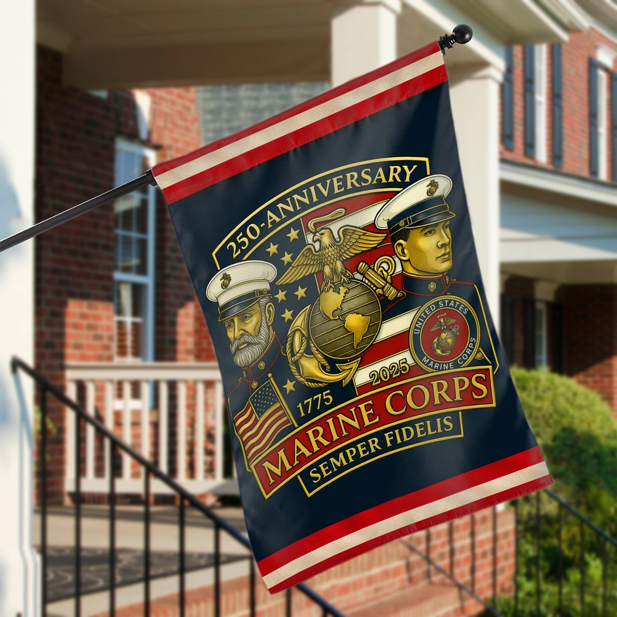 US Marine Corps Veteran Flag 1775 2025 250th Anniversary Semper Fidelis Home Decor Gifts US Marine Corps Veteran Flag 1775 2025 250th Anniversary Semper Fidelis Home Decor Gifts - Image 1