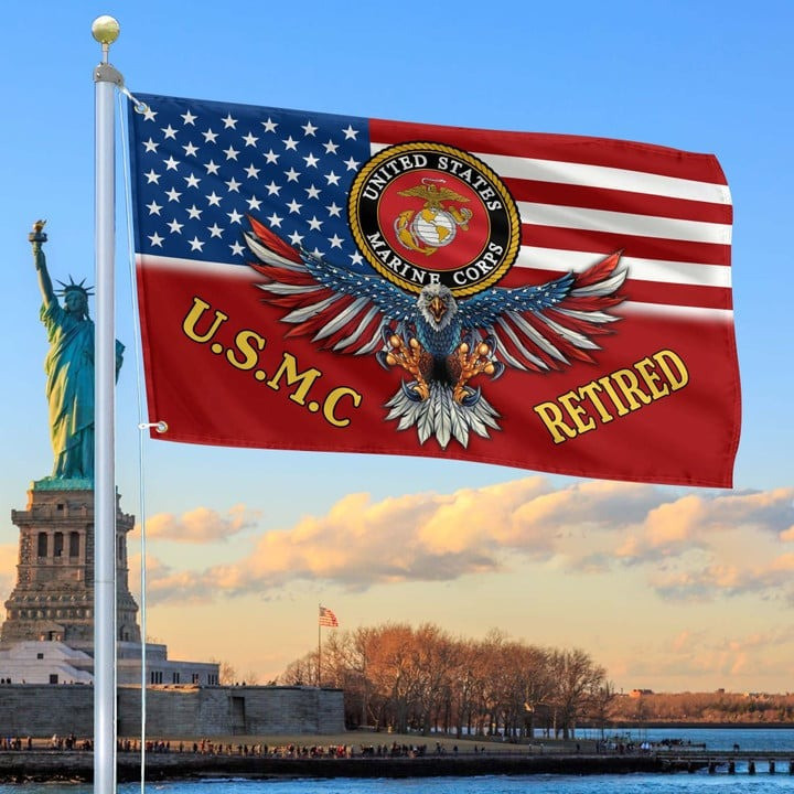 US Marine Corps Veteran Flag 250th Anniversary Retired Home Decor Military Memorial Gifts US Marine Corps Veteran Flag 250th Anniversary Retired Home Decor Military Memorial Gifts - Image 1