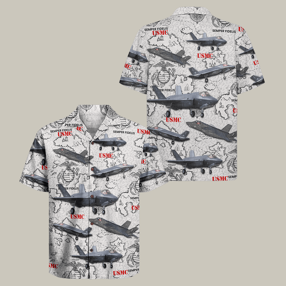 US Marines 250th Years Of Honor Hawaiian Shirt Semper Fidelis Shirt USMC Gift For Him