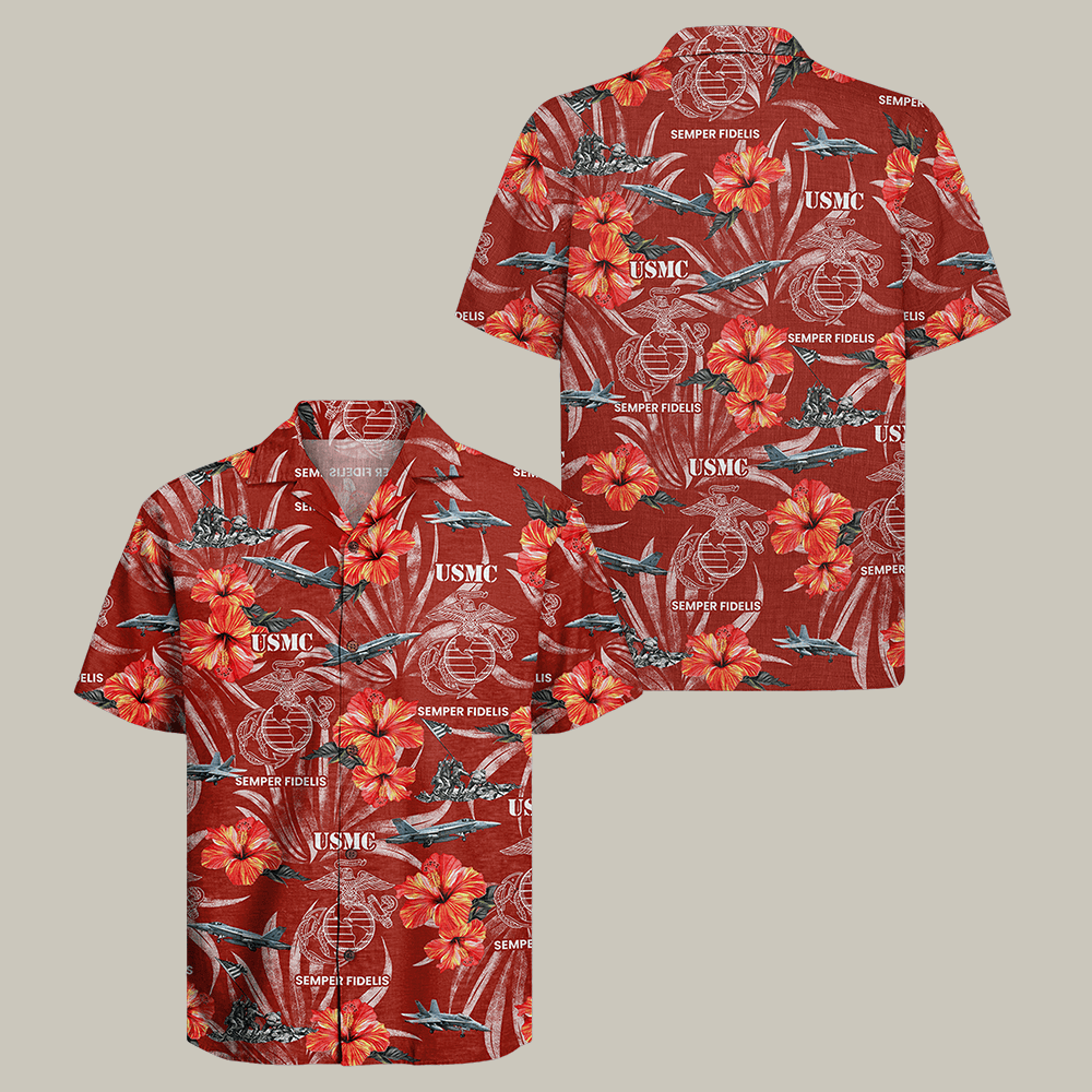 US Marines 250th Years Of Service Hawaiian Shirt Marine Corps Clothes USMC Gift For Him