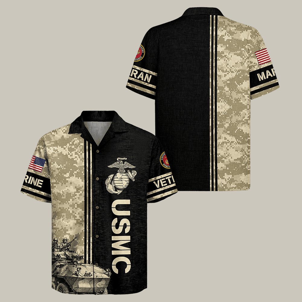 US Marines 250th Years Of Service Hawaiian Shirt Semper Fidelis Shirt USMC Gift Idea