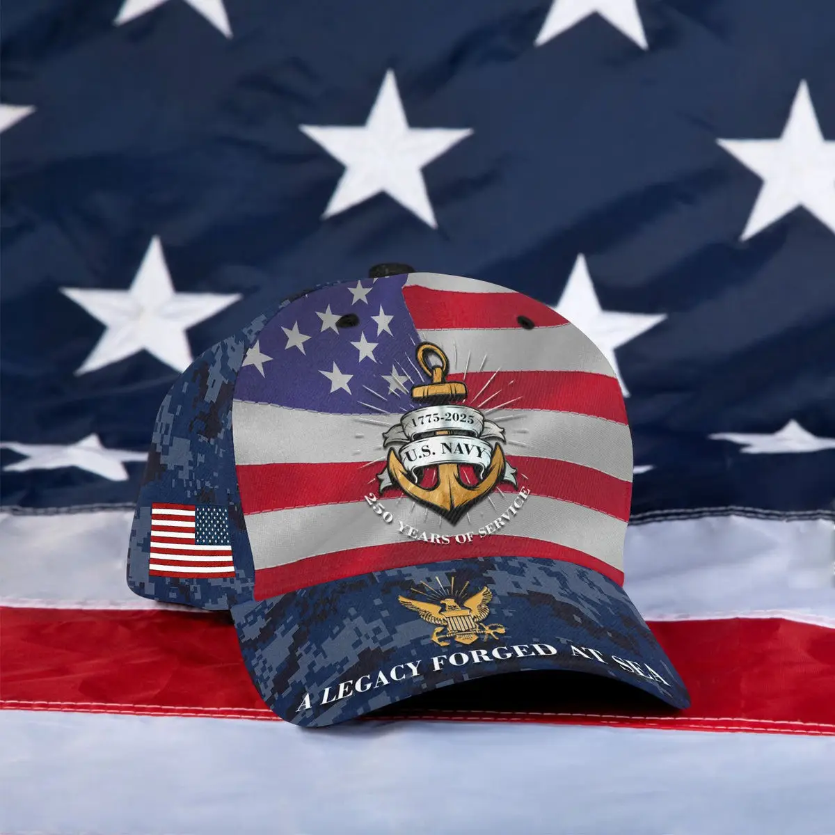 US Navy 250 Years Hat A Legacy Forged At Sea Military Cap Gifts For Patriots