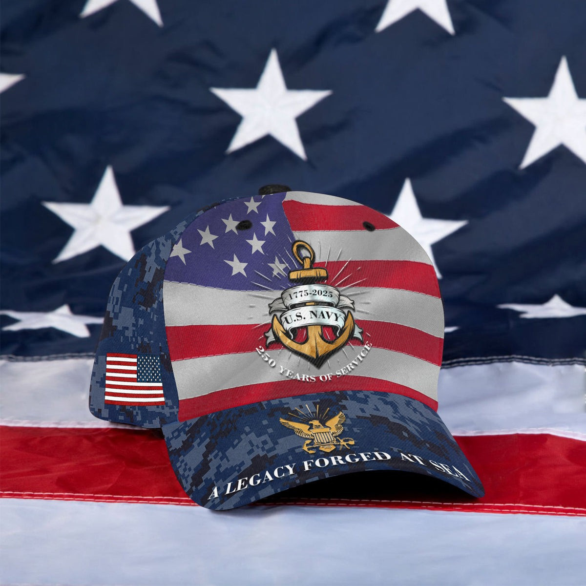 US Navy 250 Years Hat A Legacy Forged At Sea Military Cap Gifts For Patriots
