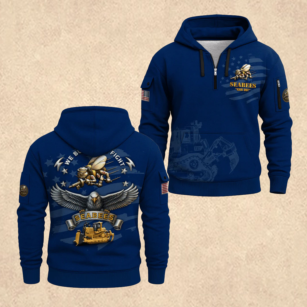 US NAVY 250th All-Over Quarter Zip Hoodie Fourth of July Merch Gift For Him