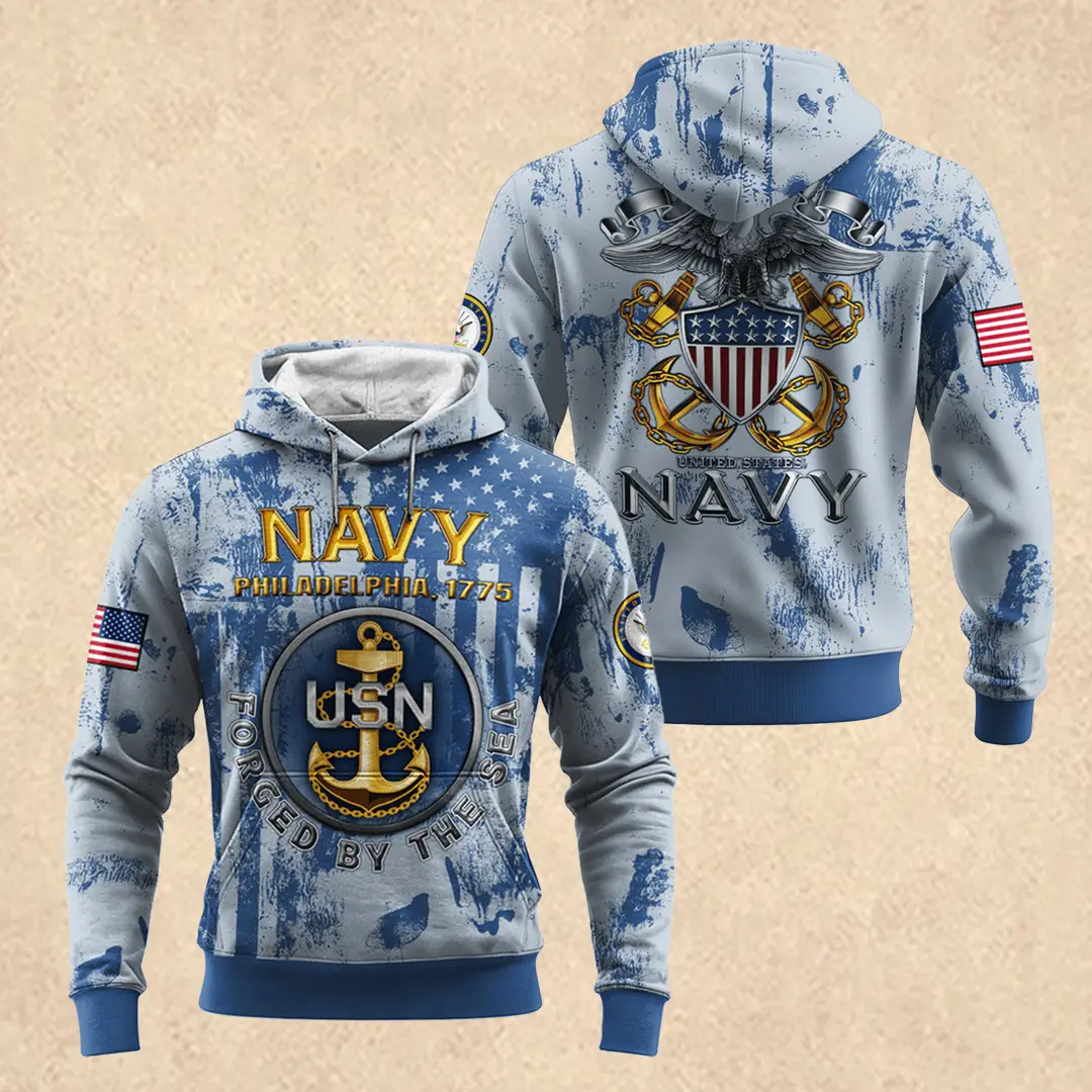 US NAVY 250th Anniversary Hoodie Fourth of July Apparel Tribute Gift for Veterans