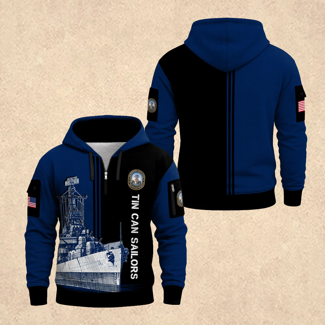 US NAVY 250th Anniversary Quarter Zip Hoodie 4th of July Merch Gift for Veterans