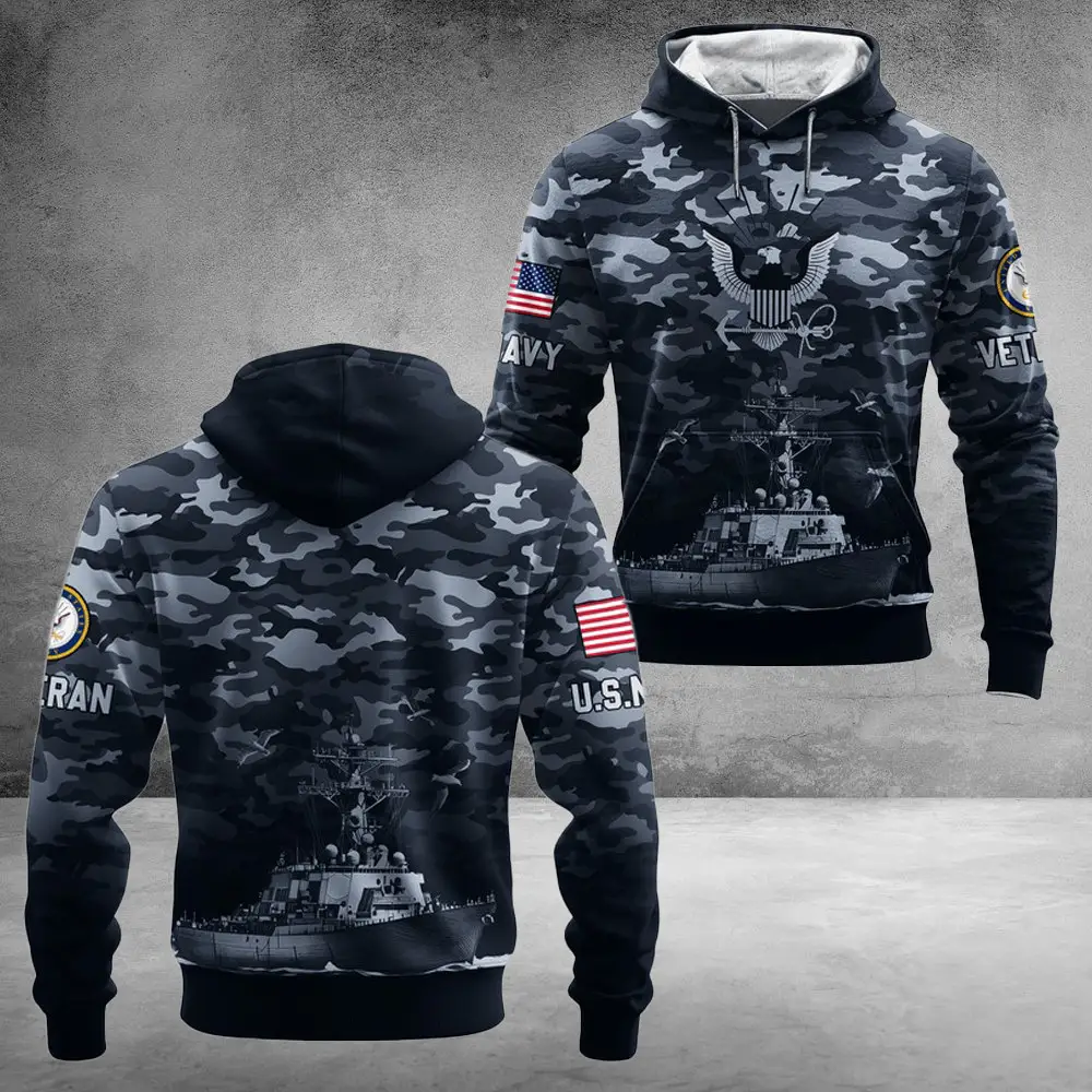 US Navy 250Th Years Of Service All-Over Hoodie Forced By The Sea Gifts For Mom