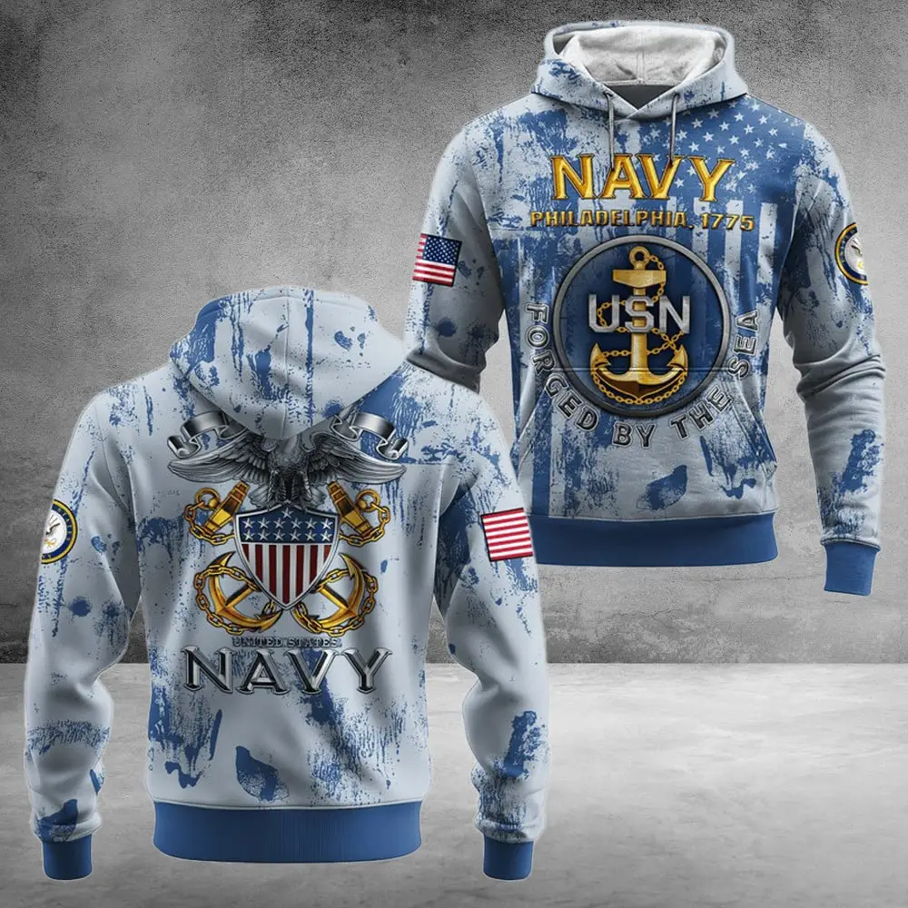 US Navy 250th Years Of Service All-Over Hoodie United States Great Gifts For Brother