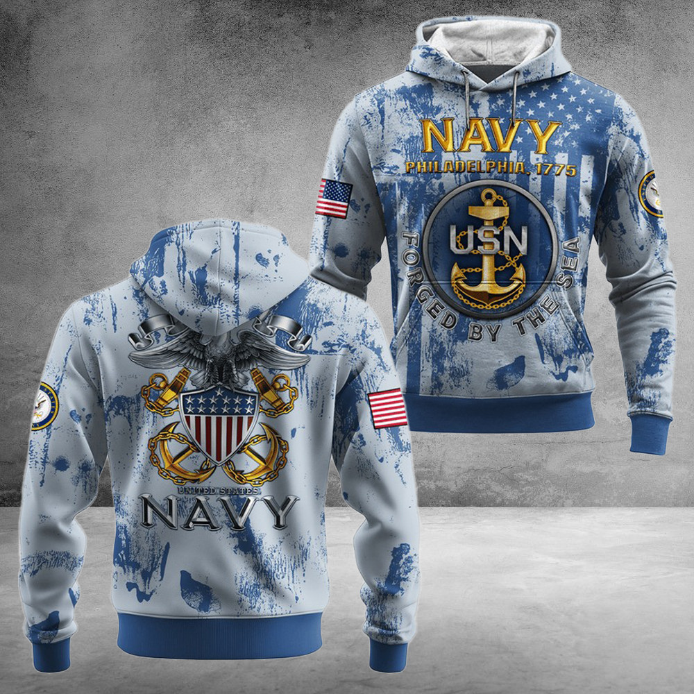 US Navy 250th Years Of Service All-Over Hoodie United States Great Gifts For Brother