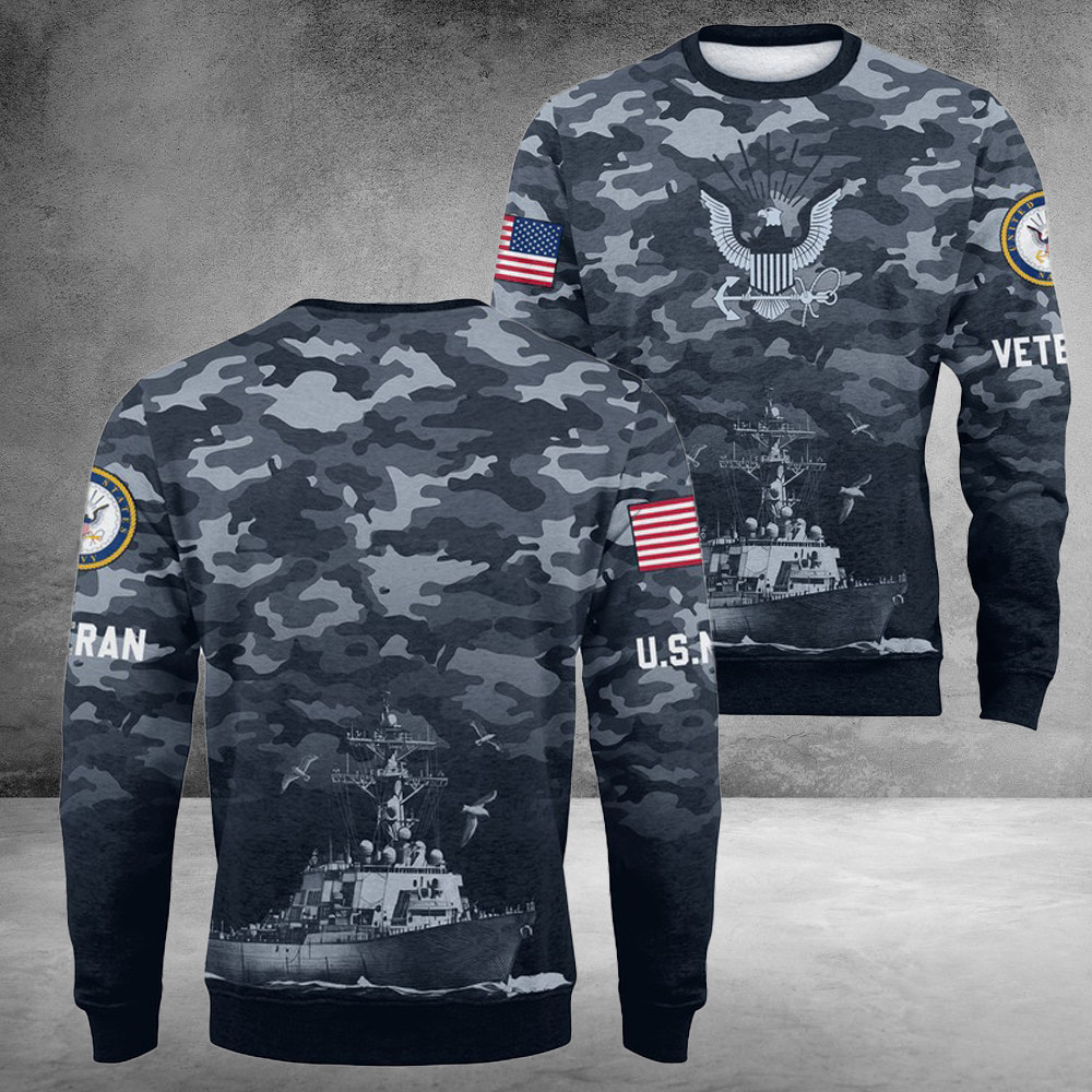 US Navy 250Th Years Of Service Fleece Sweatshirt Forced By The Sea Great Gifts For Friend