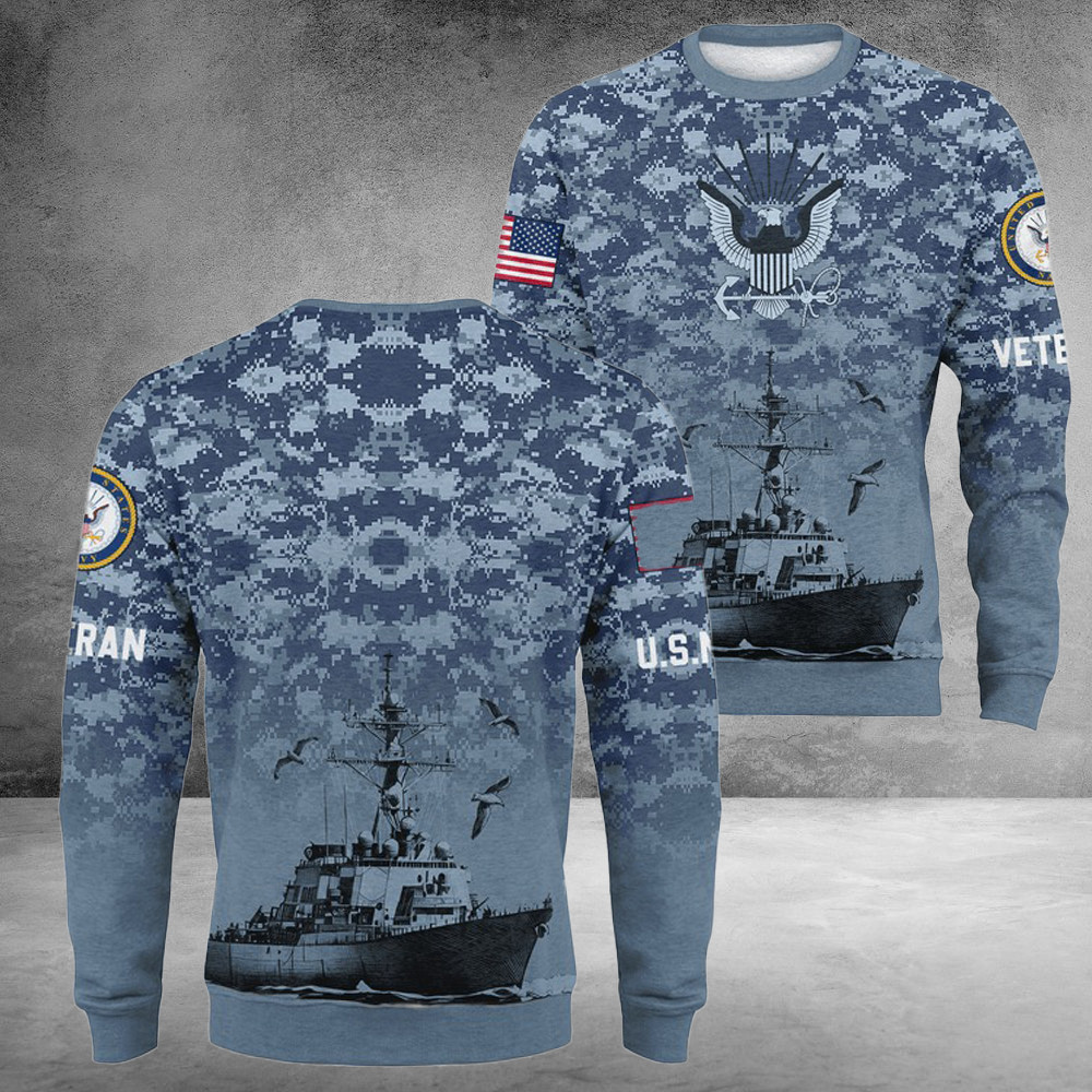 US Navy 250Th Years Of Service Fleece Sweatshirt Forced By The Sea Great Gifts For Him