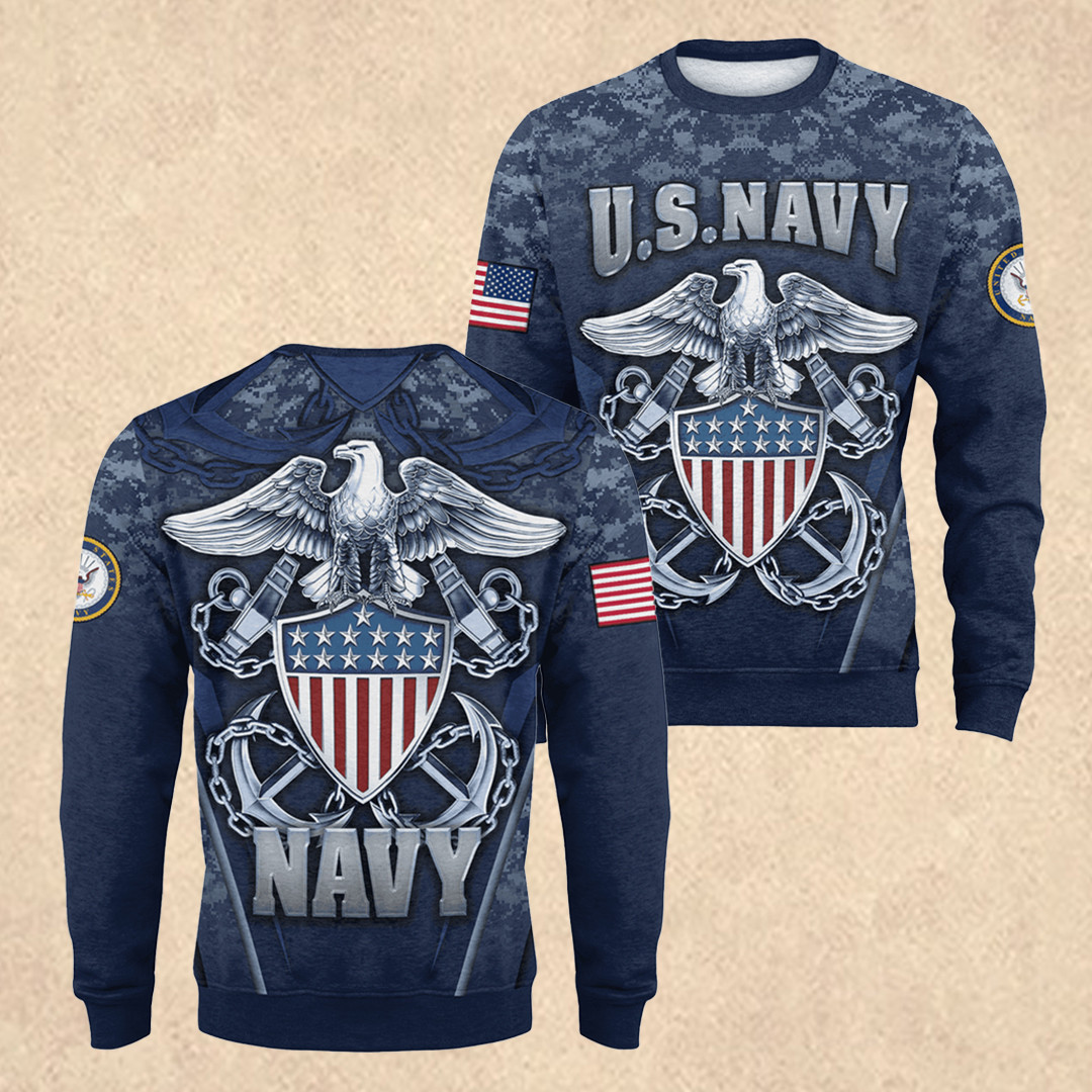 US NAVY 250th Years Of Service Fleece Sweatshirt Patriotic Clothes Gift for Dad US NAVY 250th Years Of Service Fleece Sweatshirt Patriotic Clothes Gift for Dad - Image 1
