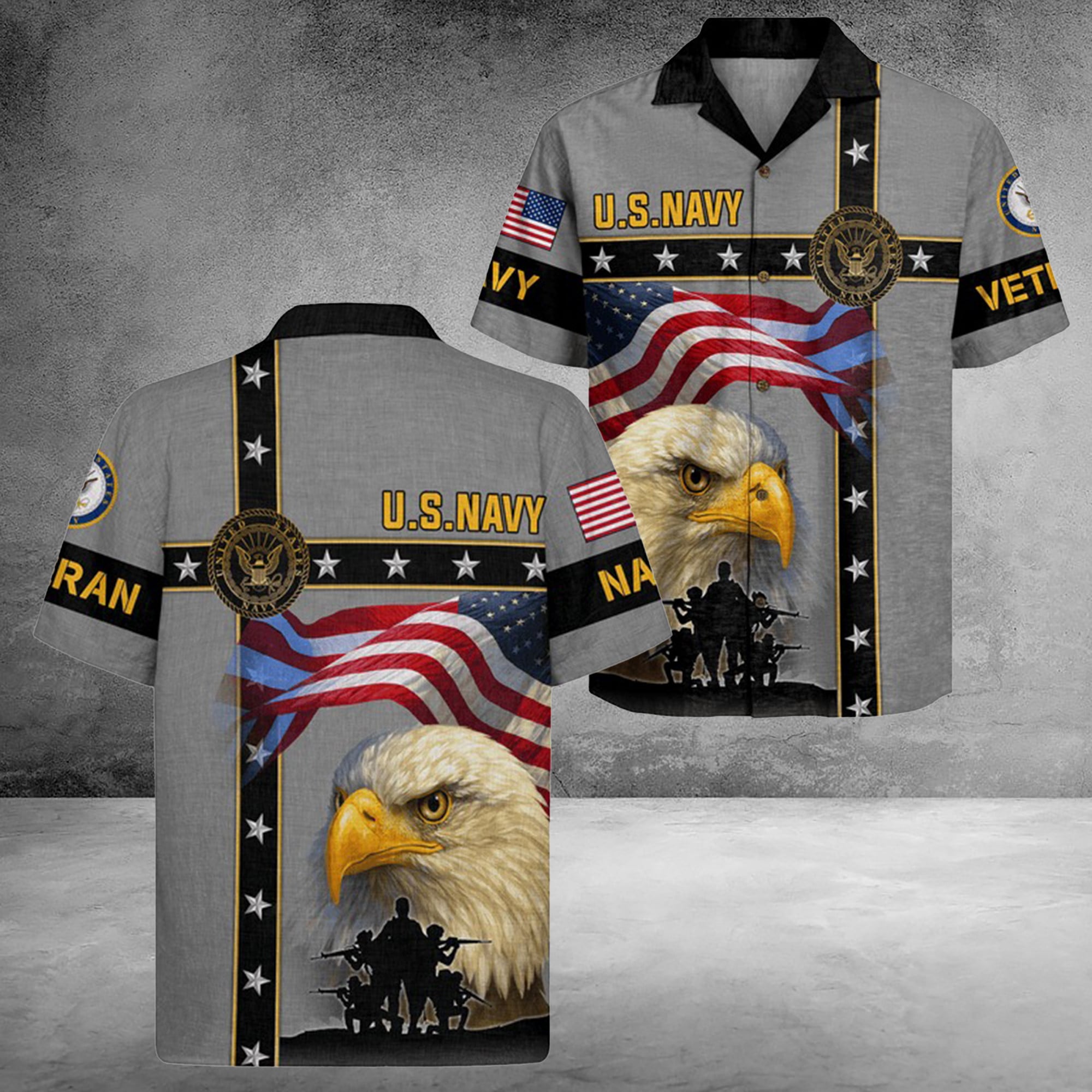 US Navy 250Th Years Of Service Hawaiian Shirt Forced By The Sea Unique Gift For Patriots