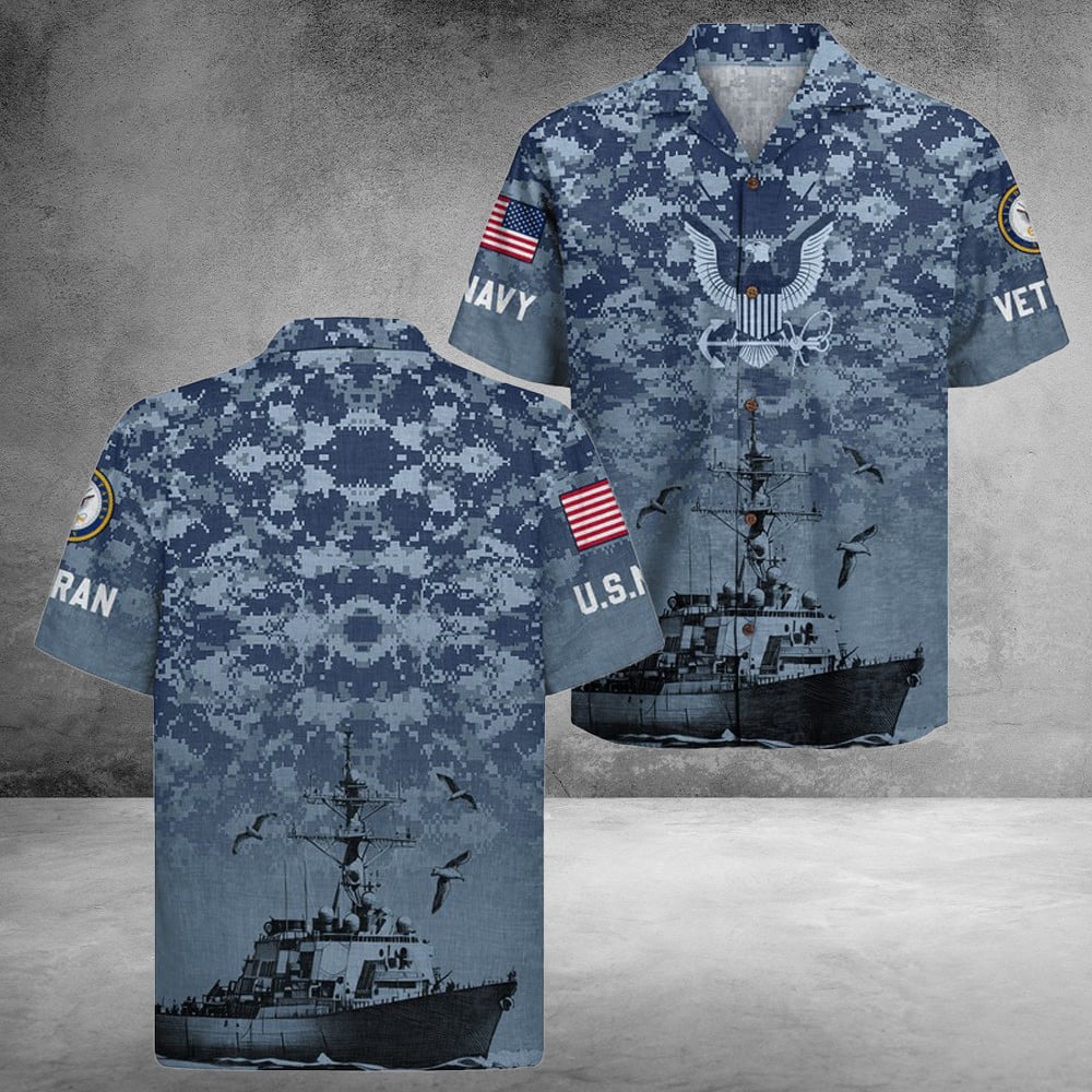 US Navy 250Th Years Of Service Hawaiian Shirt Patriotic Gifts Ideas For Veteran US Navy 250Th Years Of Service Hawaiian Shirt Patriotic Gifts Ideas For Veteran - Image 1