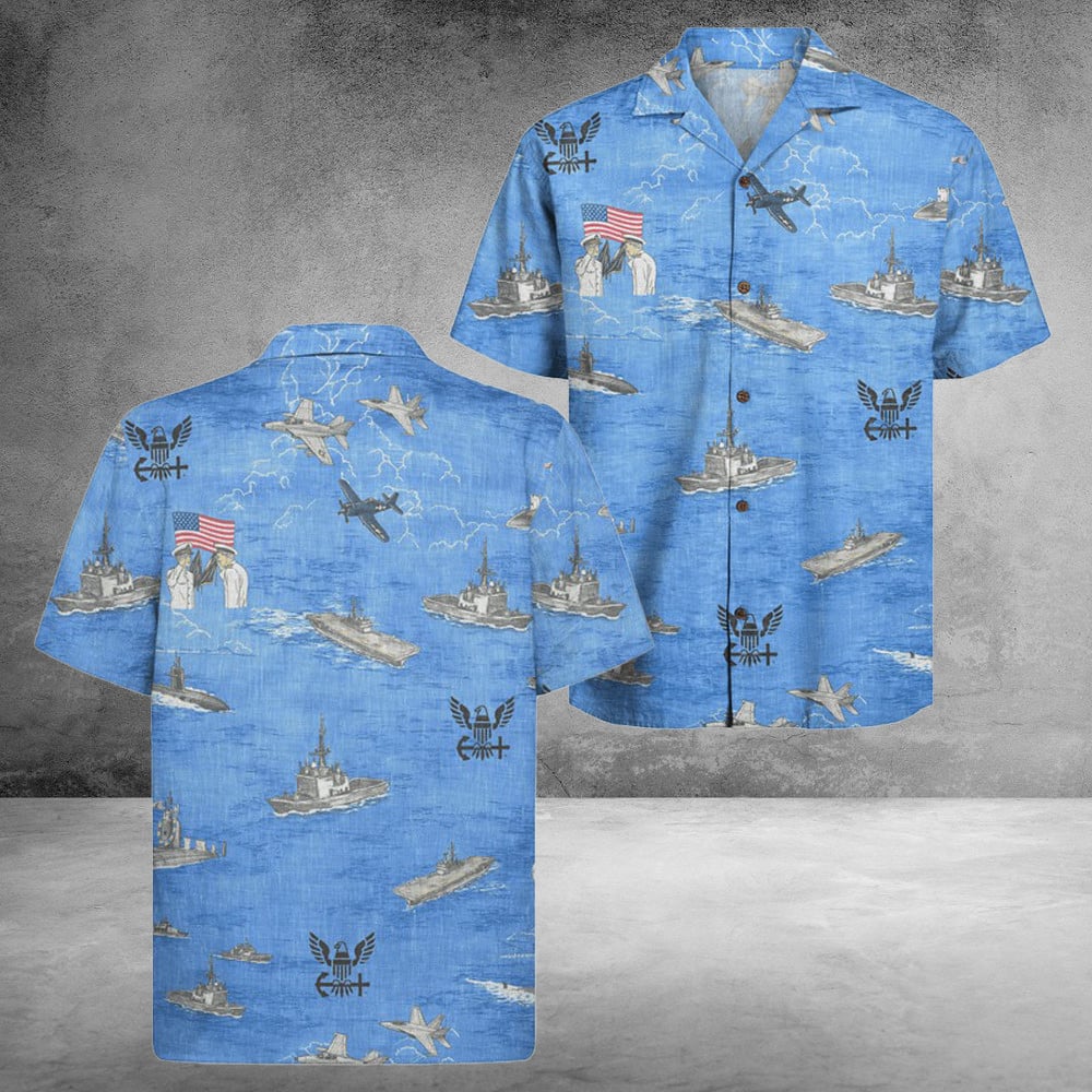 US Navy 250th Years Of Service Hawaiian Shirt United States Great Gifts Ideas For Men