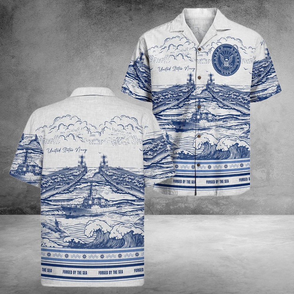 US Navy 250th Years Of Service Hawaiian Shirt United States Unique Gifts Ideas For Girlfriend