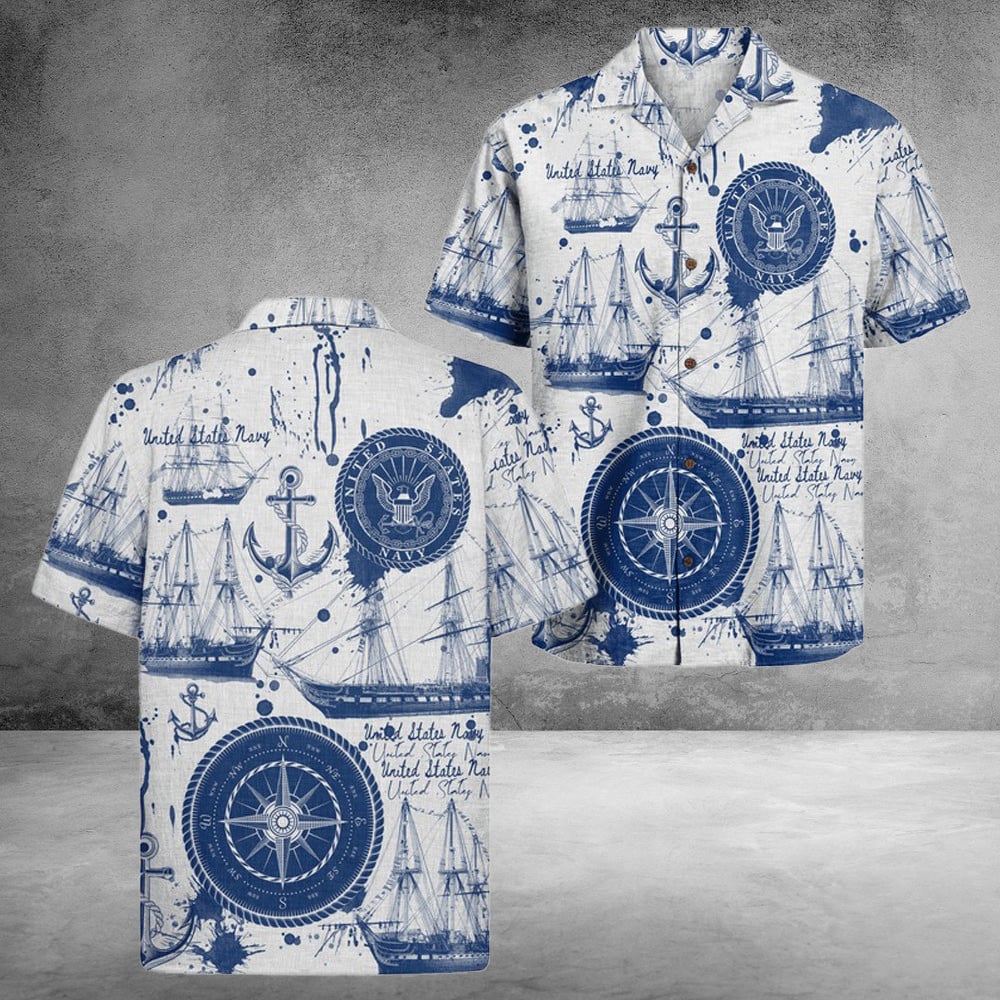 US Navy 250th Years Of Service Hawaiian Shirt United States Unique Gifts Ideas For Mom