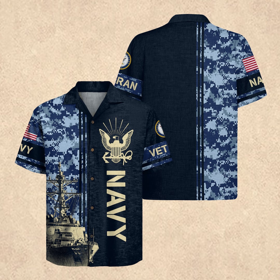 US Navy 250th Years Of Service Hawaiian Shirt US Navy Memorial Day Apparel