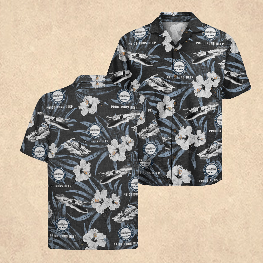 US Navy Submarine Hawaiian Shirt 250th Anniversary Gear Submarine Force Navy Gift