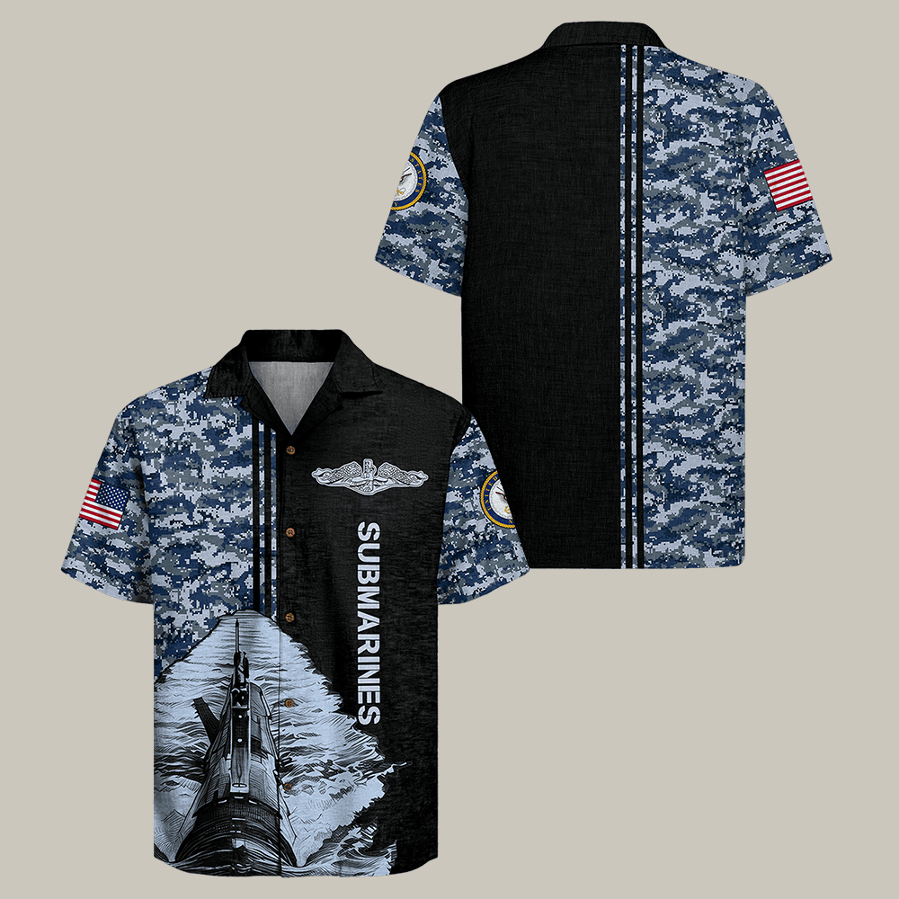 US Navy Submarine Hawaiian Shirt Navy 250Th Anniversary Shirt Gift Idea For Veteran US Navy Submarine Hawaiian Shirt Navy 250Th Anniversary Shirt Gift Idea For Veteran - Image 1