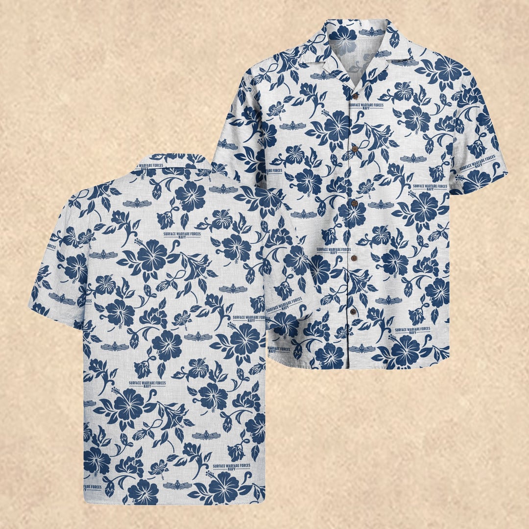 US Navy Surface Warfare Forces 250th Hawaiian Shirt 4th of July Clothing Gift