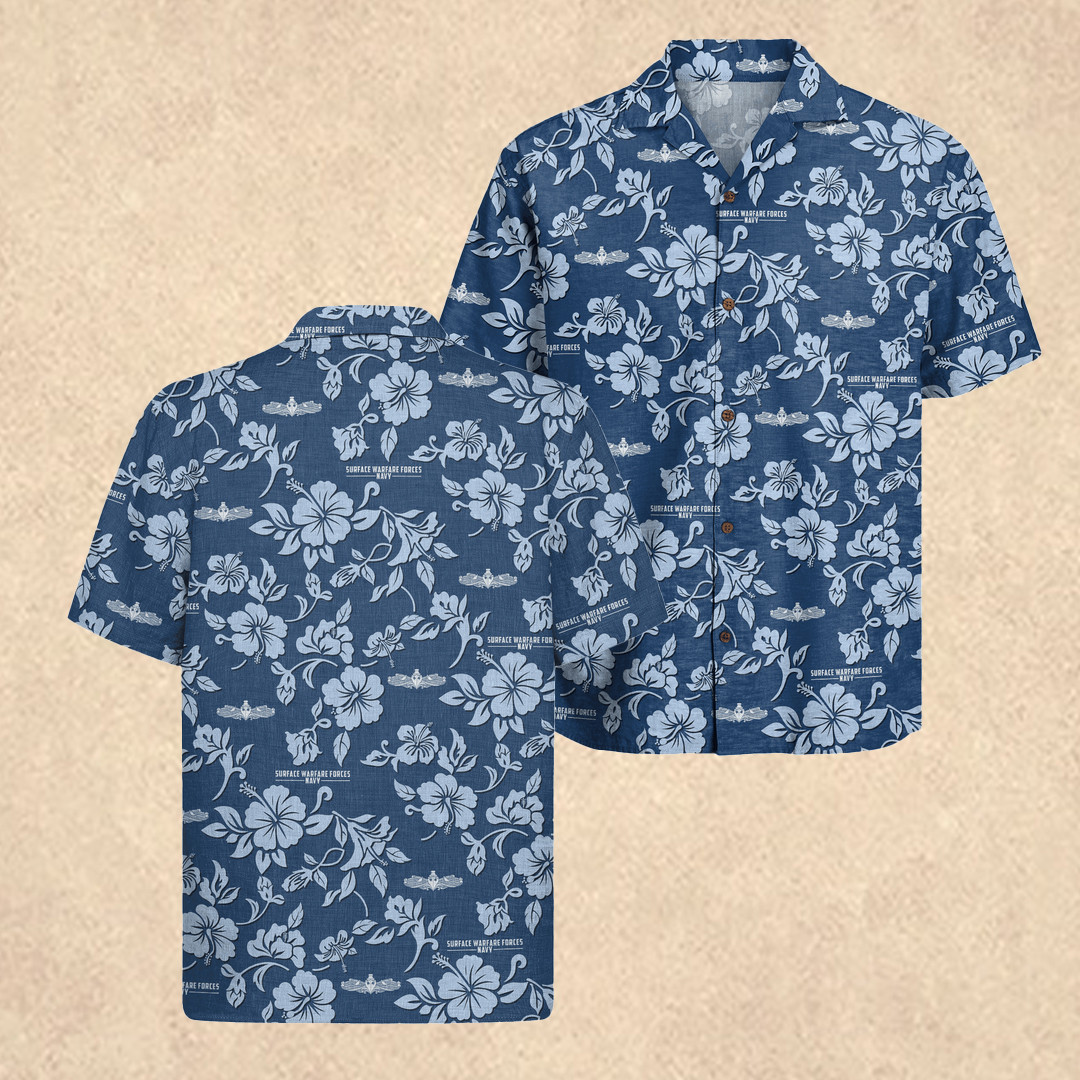 US Navy Surface Warfare Forces 250th Hawaiian Shirt 4th of July Patriotic Gift
