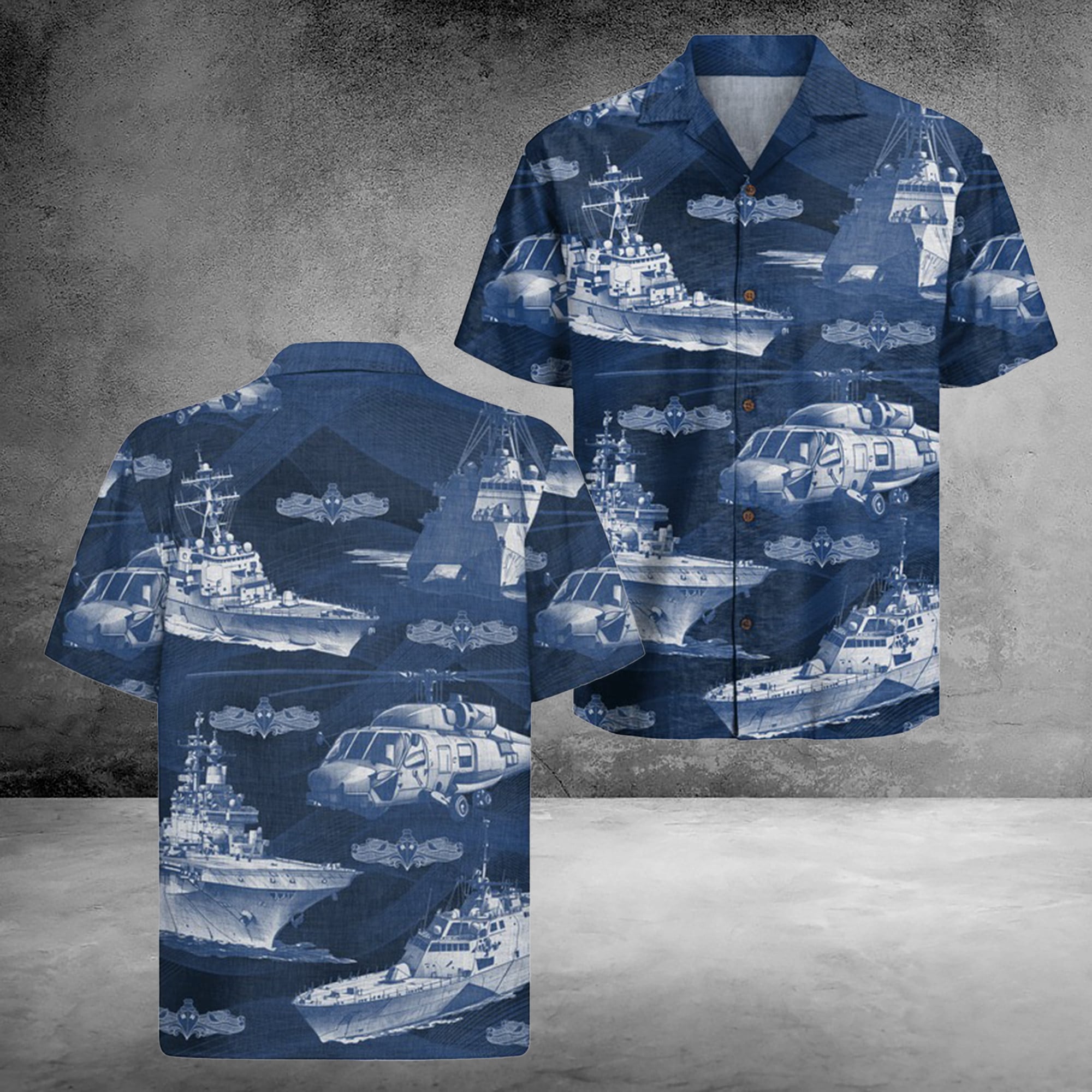 US Navy Surface Warfare Forces 250th Hawaiian Shirt Years of Service Gift For Ideas Husband