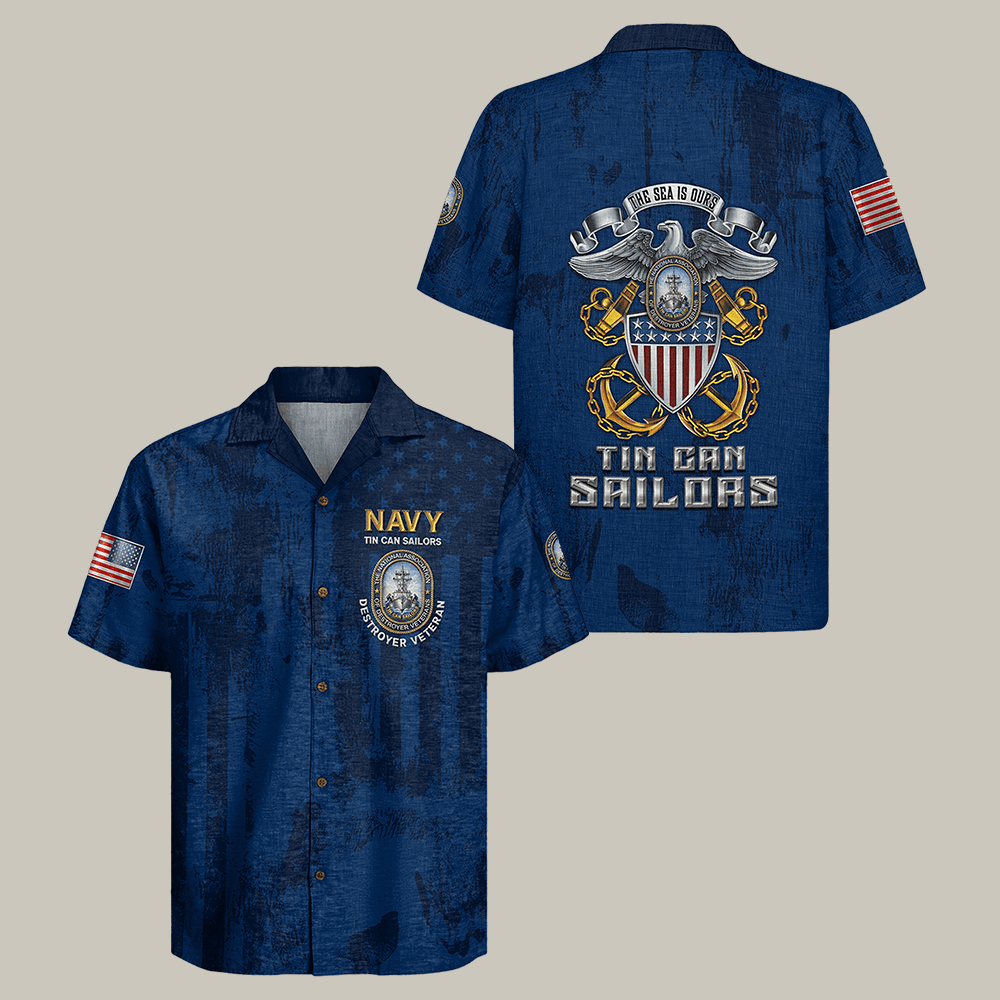 US Navy Tin Can Sailors Hawaiian Shirt 250Th Anniversary Clothes Patriotic Veteran Gift US Navy Tin Can Sailors Hawaiian Shirt 250Th Anniversary Clothes Patriotic Veteran Gift - Image 1