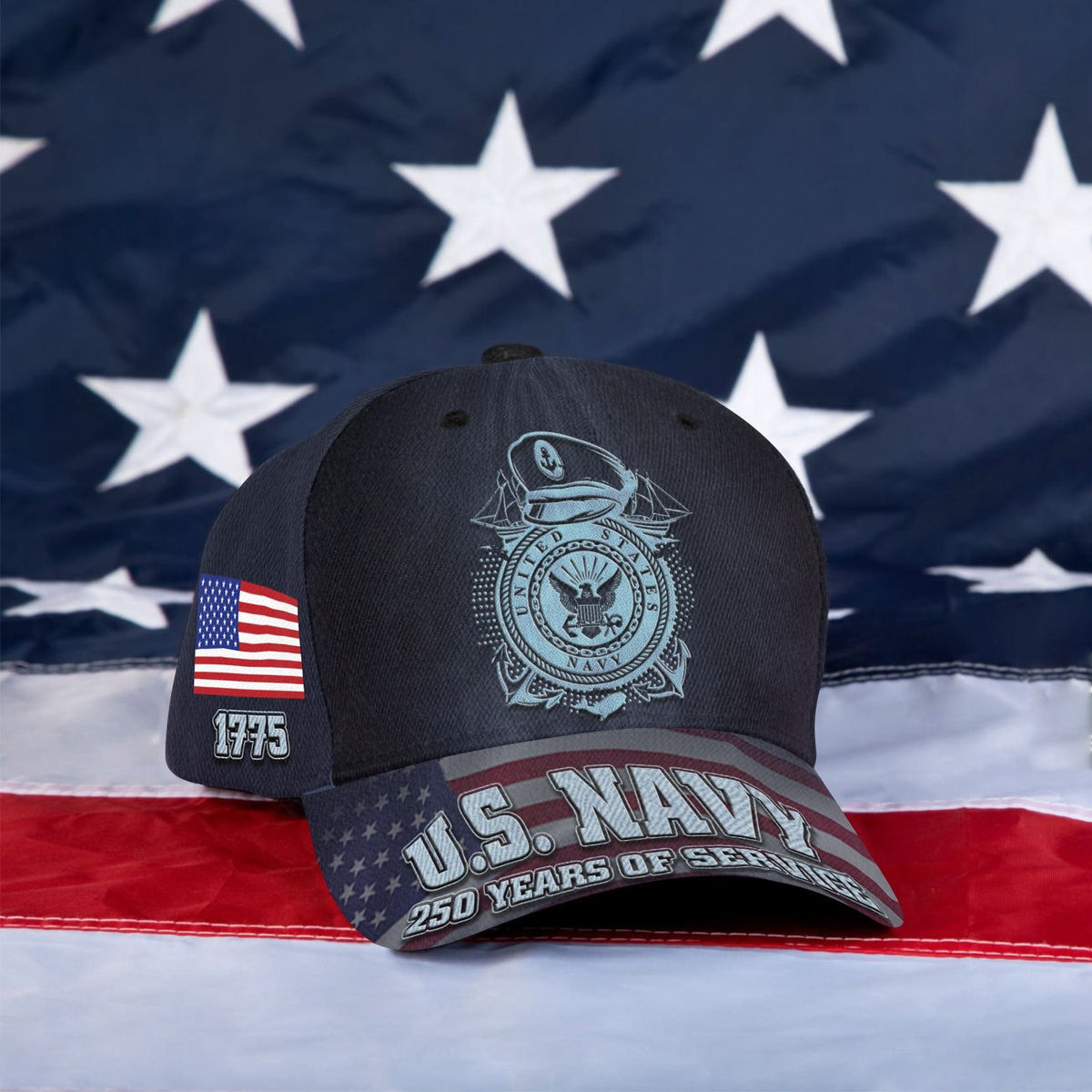 US Navy Veteran Hat 1775 250 Years Of Service Military Cap For Friends