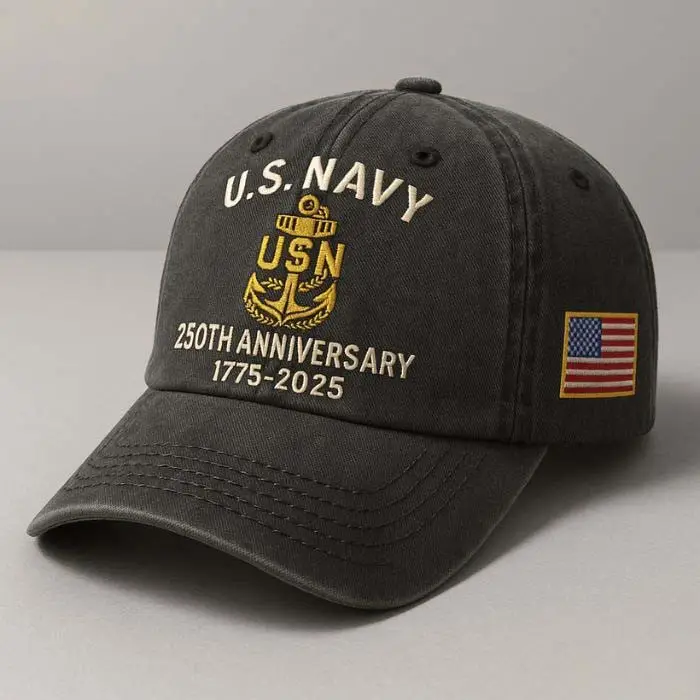 US Navy Veteran Hat 250 Years Anniversary Military Cap Gifts For Patriots