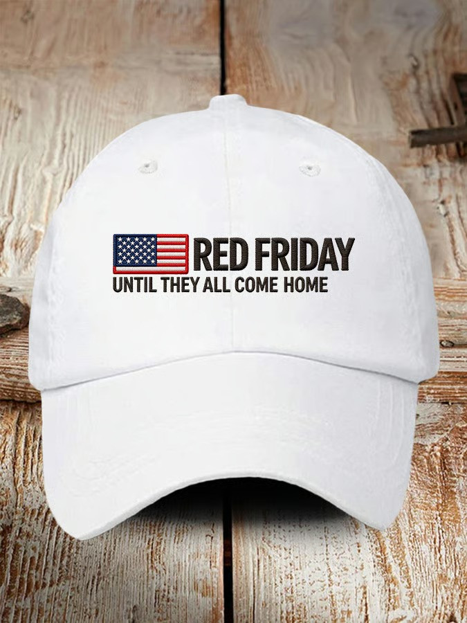 US RED Friday Until They All Come Home Hat Patriotic Military Cap Veterans Memorial Gifts US RED Friday Until They All Come Home Hat Patriotic Military Cap Veterans Memorial Gifts - Image 1