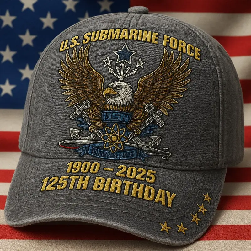 US Submarine Force 125th Birthday Hat United States 1900 2025 Proud Merch Gifts For USN Lovers