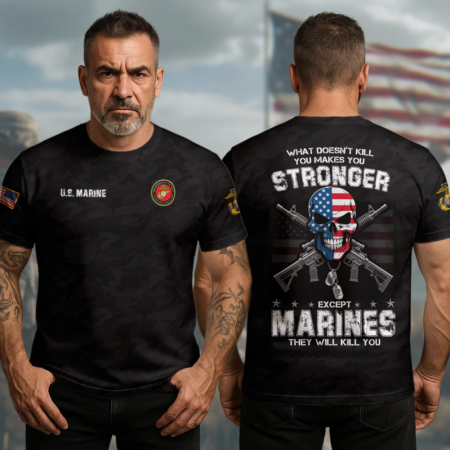 US Veteran 250Th Anniversary T-Shirt What Doesn't Kill You Makes You Stronger Veteran Merch US Veteran 250Th Anniversary T-Shirt What Doesn't Kill You Makes You Stronger Veteran Merch - Image 1