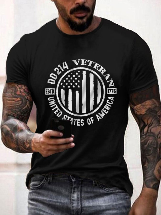 US Veteran DD 214 ESTD 1776 T-Shirt 250th Anniversary Clothing Presents For Patriots