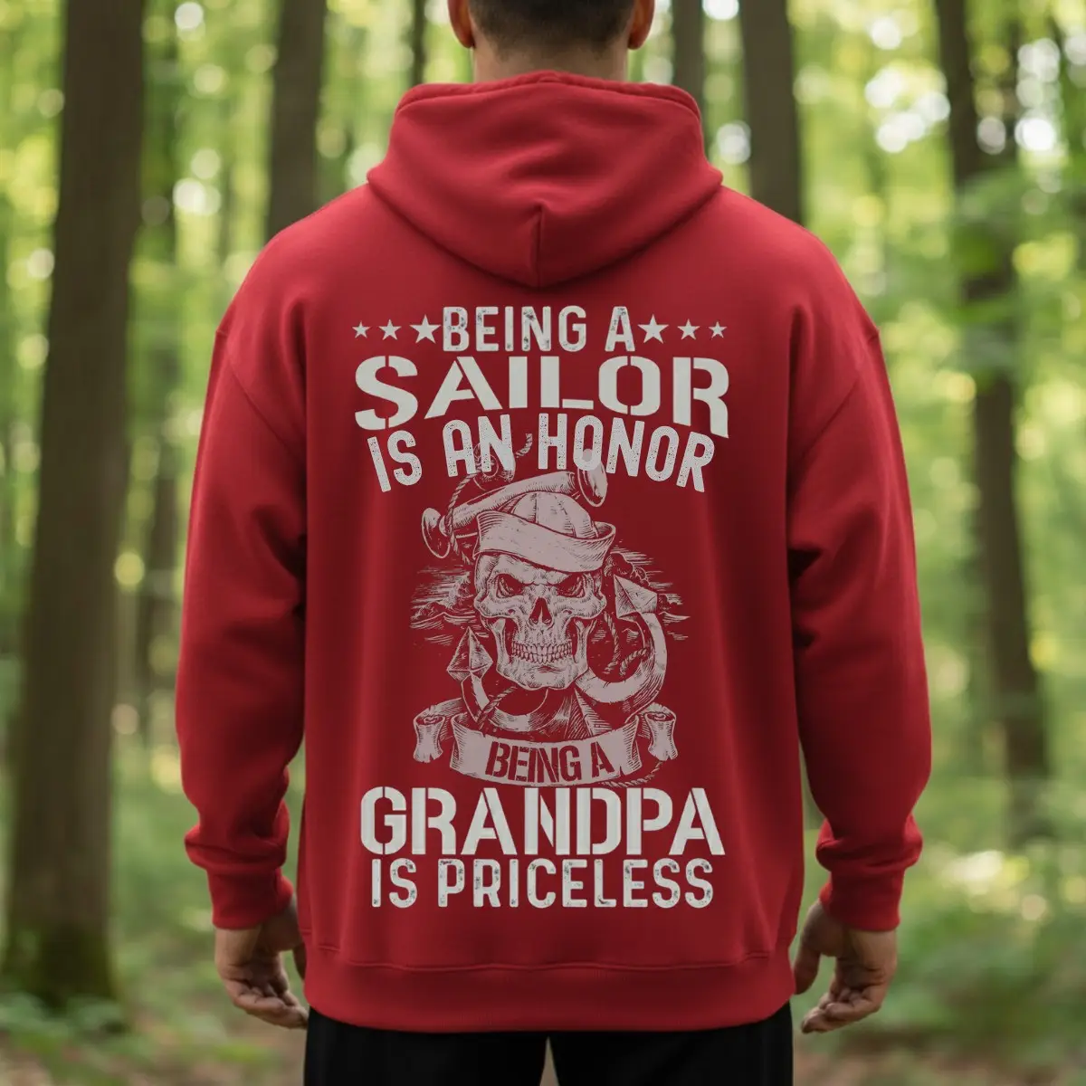 US Veteran Hoodie Being A Grandpa Is Priceless Proud Sailor Grandpa Military Memorial Gifts