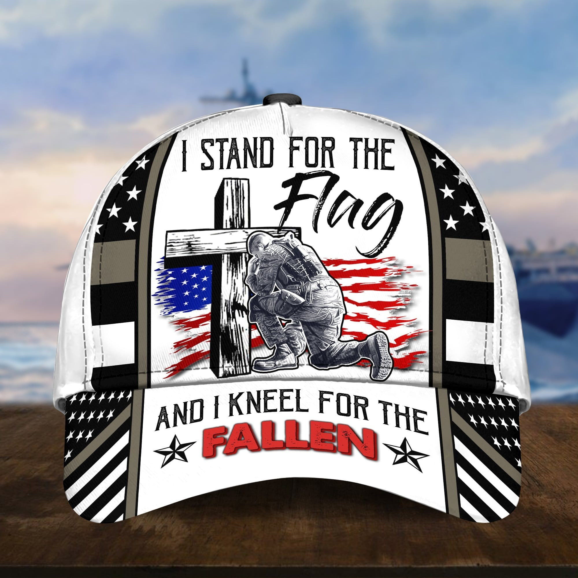 US Veterans Hat I Stand For The Flag And I Kneel For The Fallen Cap Father's Day Gift