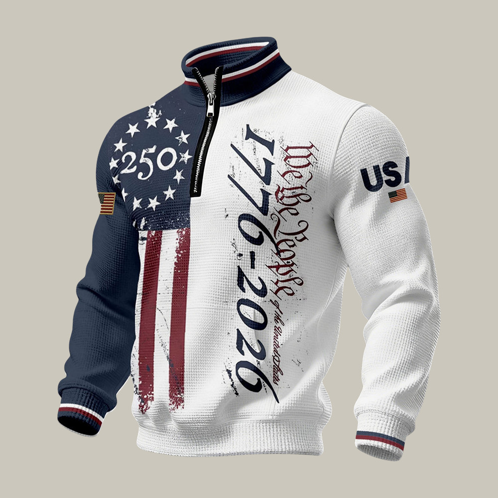 US We The People 250th Anniversary Quarter Zip Sweatshirt 1776 2026 Merch Fourth Of July Gift US We The People 250th Anniversary Quarter Zip Sweatshirt 1776 2026 Merch Fourth Of July Gift - Image 1