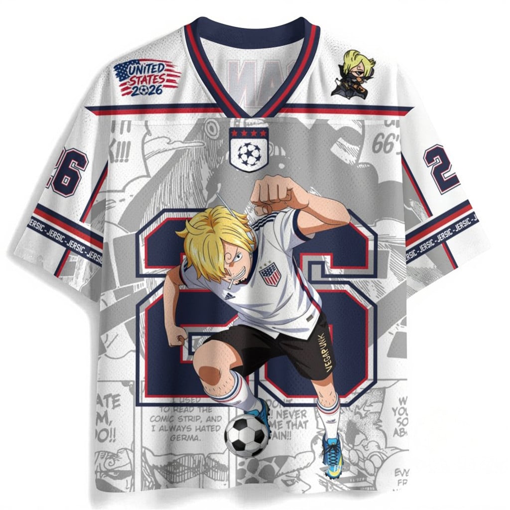 USA 2026 Football x One Piece Jersey Team USA Soccer 2026 FIFA World Cup Merch Gifts For Fan