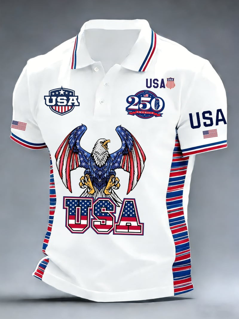 USA 250 Polo Shirt 250 Years Anniversary 1776 2026 Apparel Gift For Him